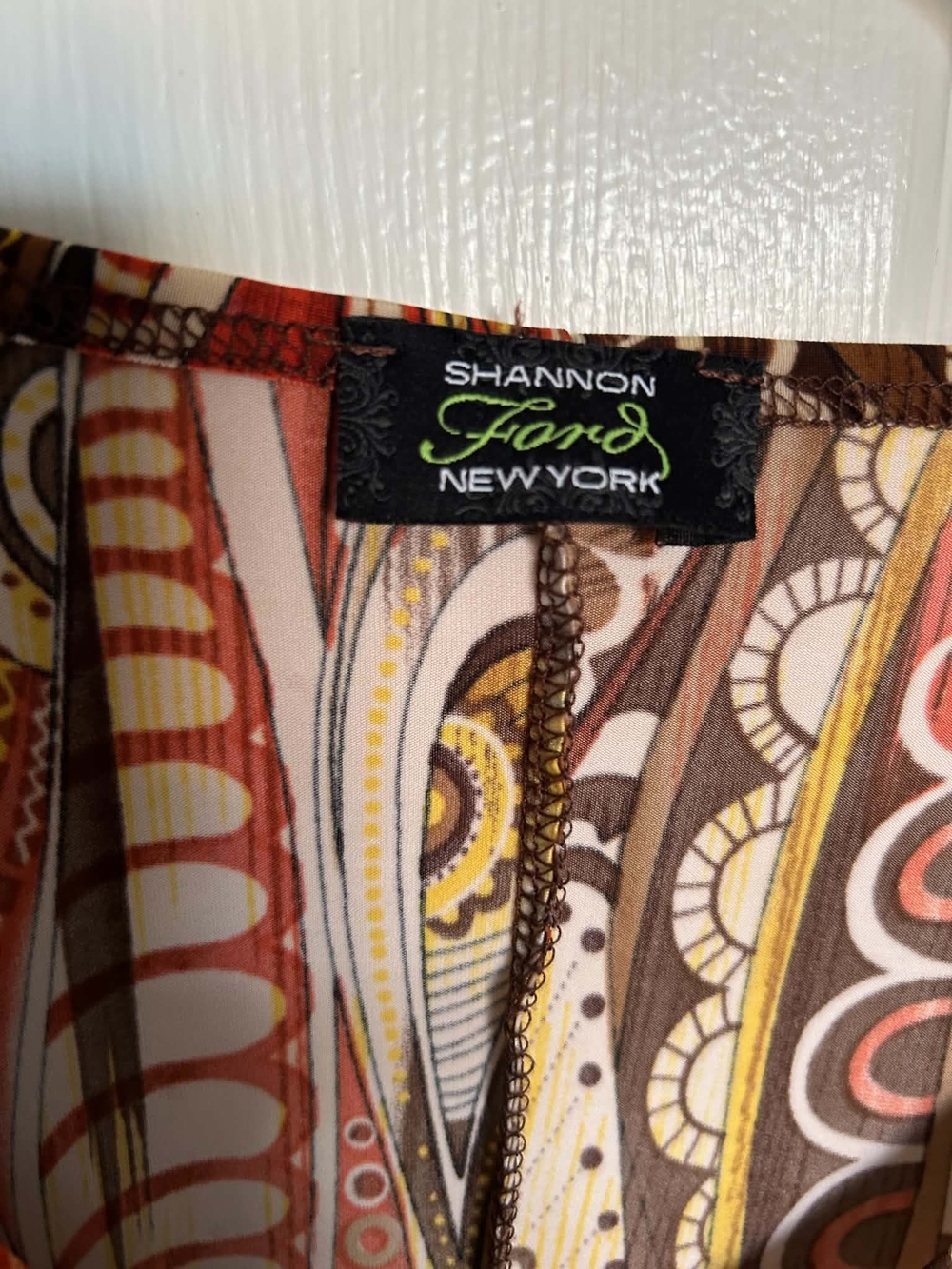 Shannon Ford New York Medium Boho Paisley Handkerchief Hem Tunic Top - Picture 4 of 5